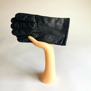 Unbranded Black Genuine Leather Gloves size L